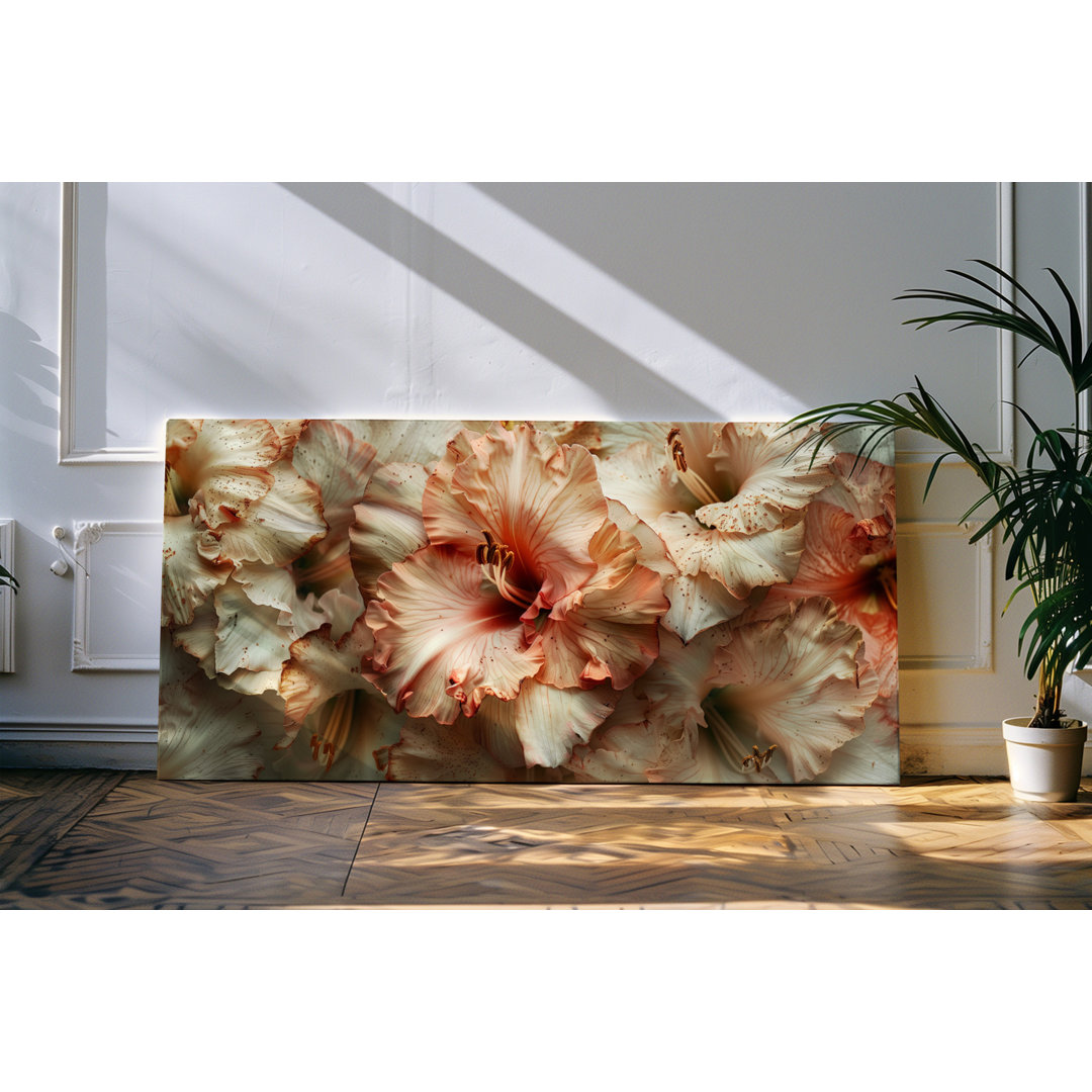 Wandbild 120x60cm Blüten Blumen Kunstvoll Nahaufnahme Dekorativ