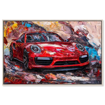Porsche Pulse Canvas Lux Car Paintings by Art Remedy