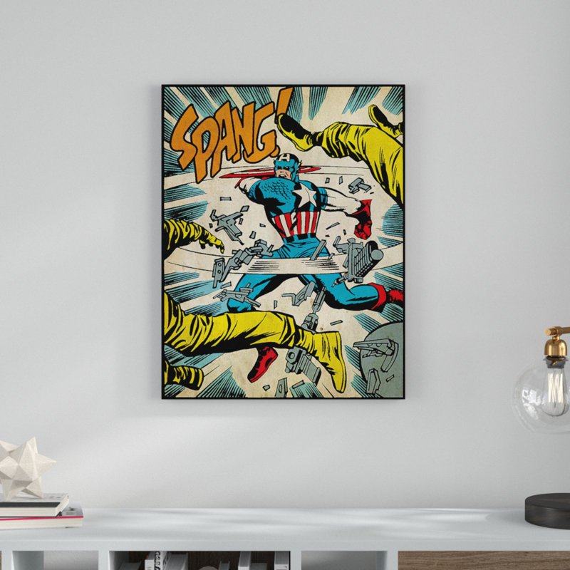 Captain America Spang Graphic Art Print on Canvas