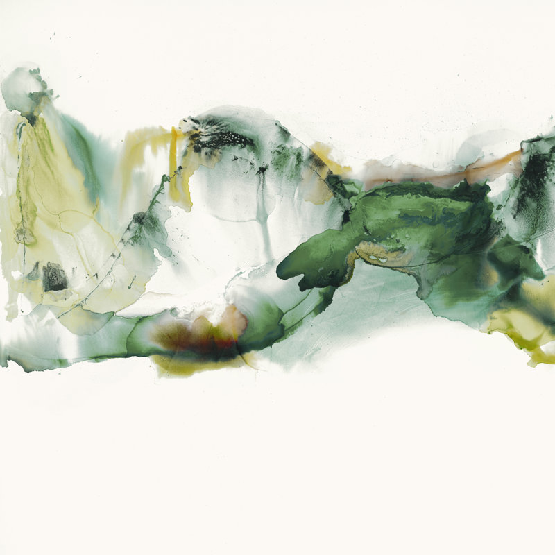 Green Terrain II by Sisa Jasper - Wrapped Canvas Painting, 30cm H x 30cm W x 3.8cm D