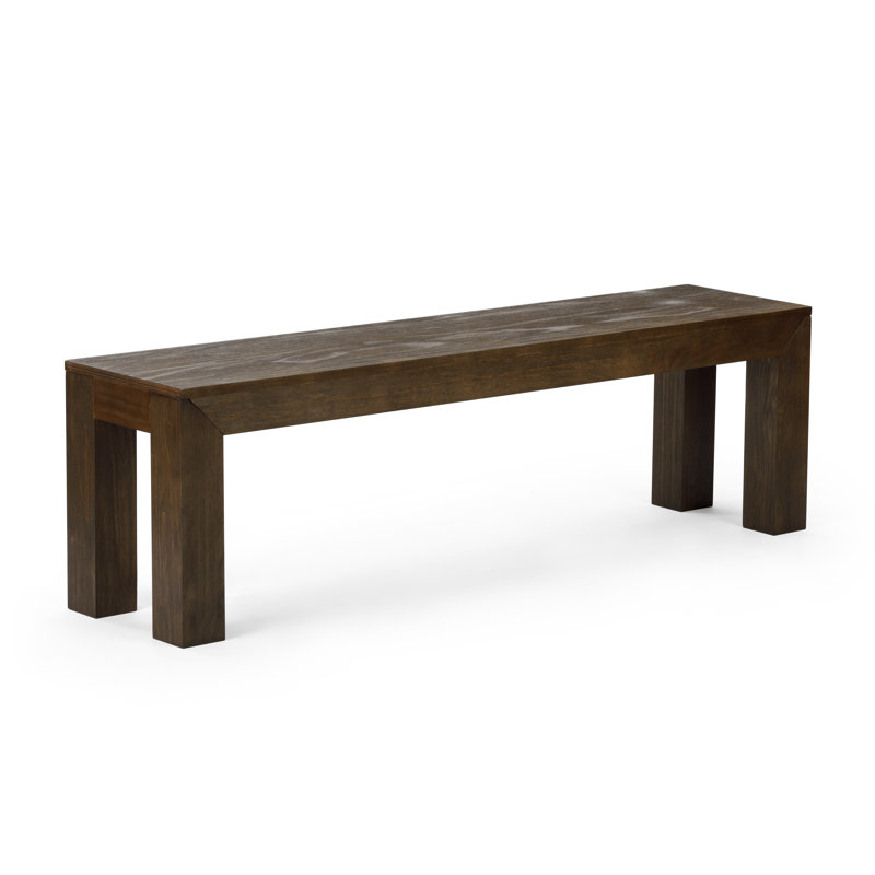 Linzy Modern Wood Bench, Walinut