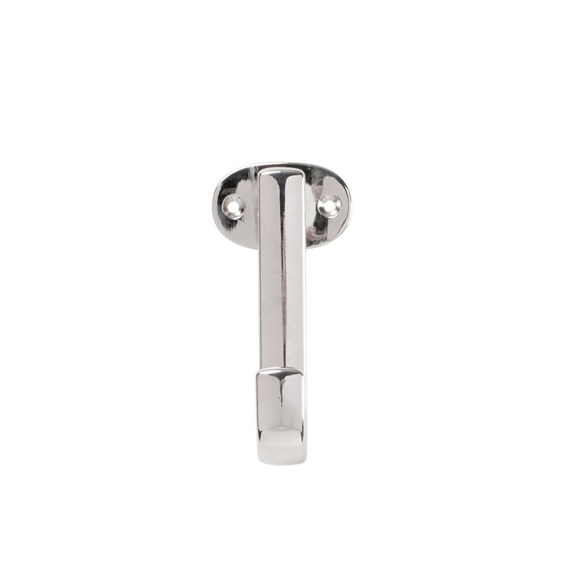 Crochet décoratif de la collection Euro-Contemporary - Chrome 4-3 / 4 "x 2-1 / 4" - Crochet pour vestibule contemporain pour manteaux, chapeaux et sacs
