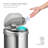 Ninestars Automatic Mothion Sensor Kitchen Trash Can 13Gal 50L, Silver D Shape, DZT-50-29SL