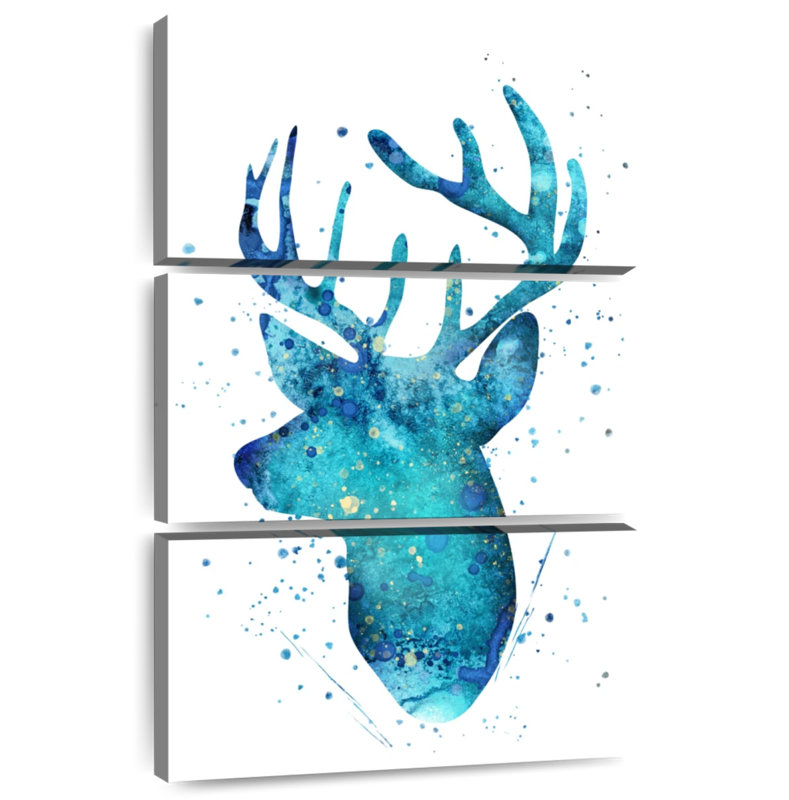 Brampt Turquoise Deer, 38" H x 24" W