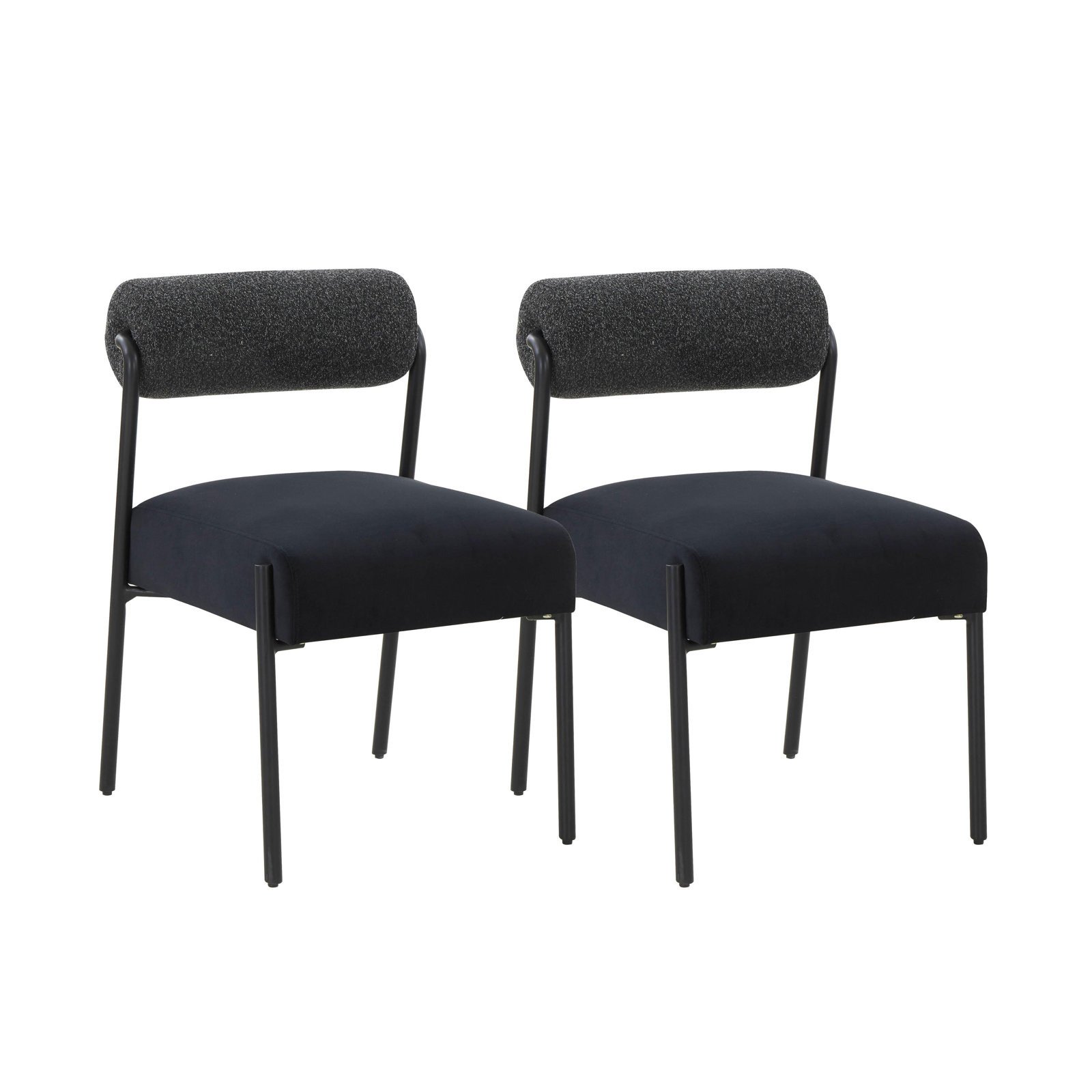 Grete Dining Chair, White/Black, Black