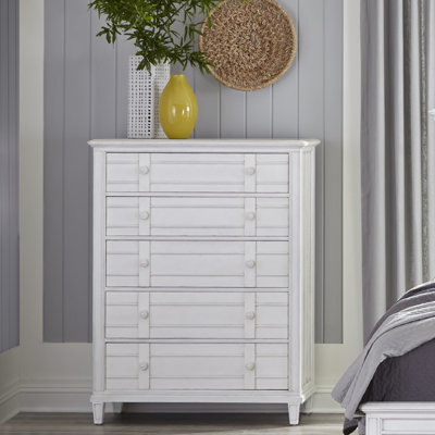 Solid Wood 40'' W 5 - Drawer Dresser
