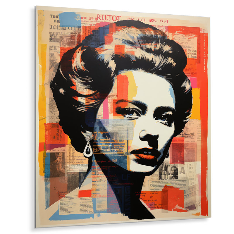 Art mural en métal Royal Remix Queen Elizabeth Popart II, H 20 po x l 12 po x P 1 po