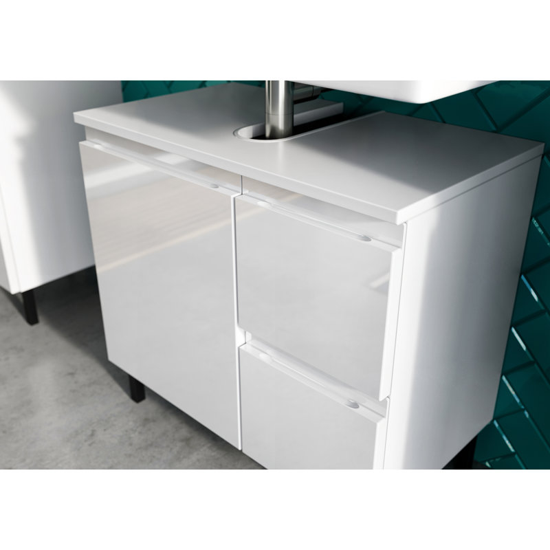 Musson Freestanding Bathroom Storage Cabinet, White