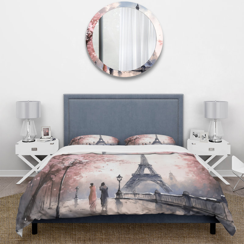 Ensemble de housse de couette en microfibre / polyester Tour Eiffel Masterpiece I Bedding