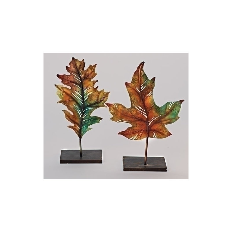 Porte-bougie 14 "vert et brun