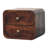 Solid Wood Mini Curved Wall-Mounted Bedside, 2-Drawers
