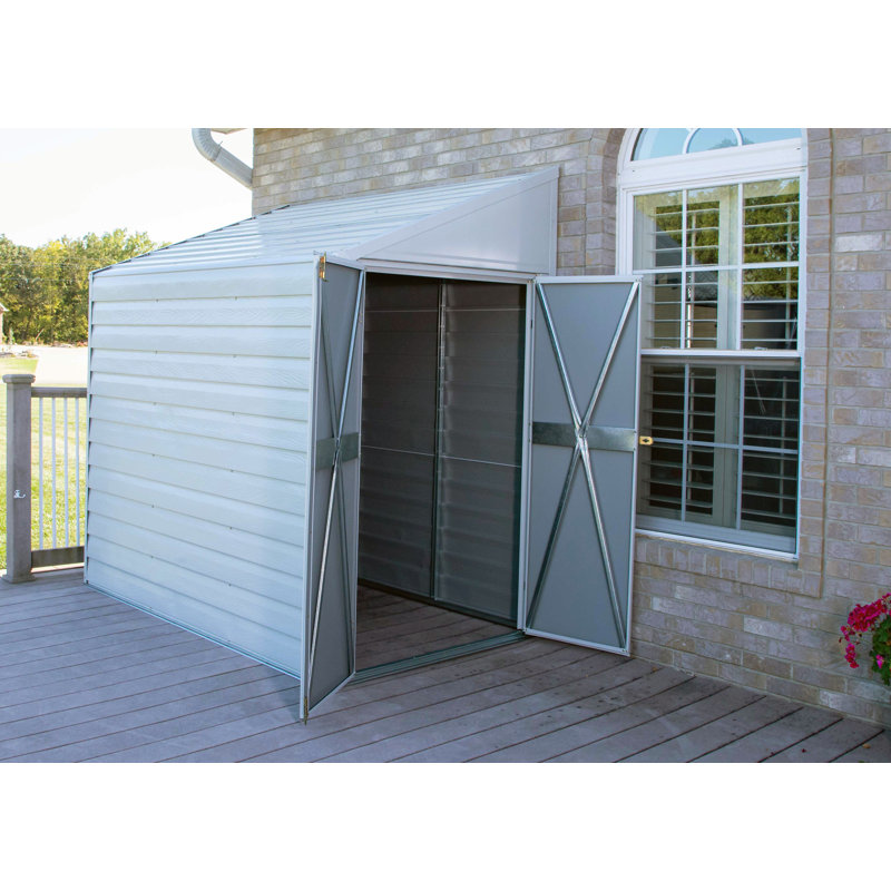 Remise de rangement en acier avec toiture à une seule pente de 4 x 7 pi Yardsaver®