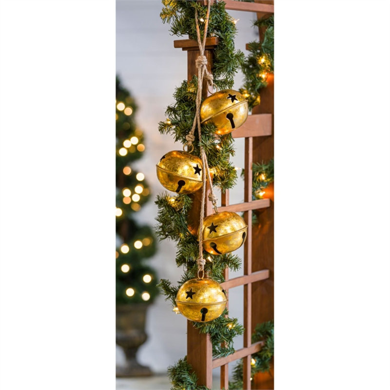 Cloche de carillon surdimensionnée jingle Believe, Or