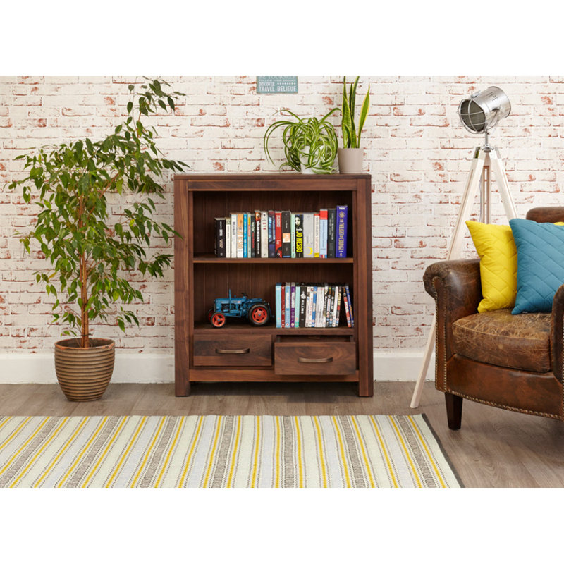Conny 100cm H x 90cm W Wood Corner Bookcase