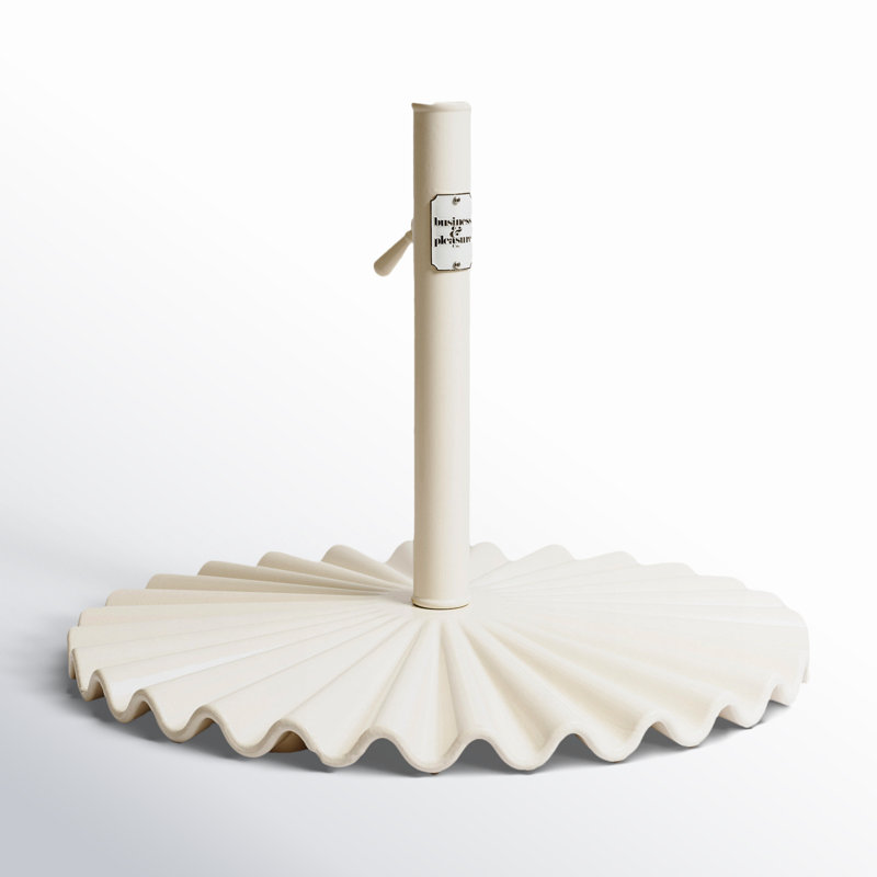 90 Steel Plastic In Ground Umbrella Base, White