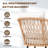 7-Piece Outdoor Dining Set With 6 Rattan Chairs, All-Weather Patio Table & Chairs For Backyard, Garden, Poolside-1924939144