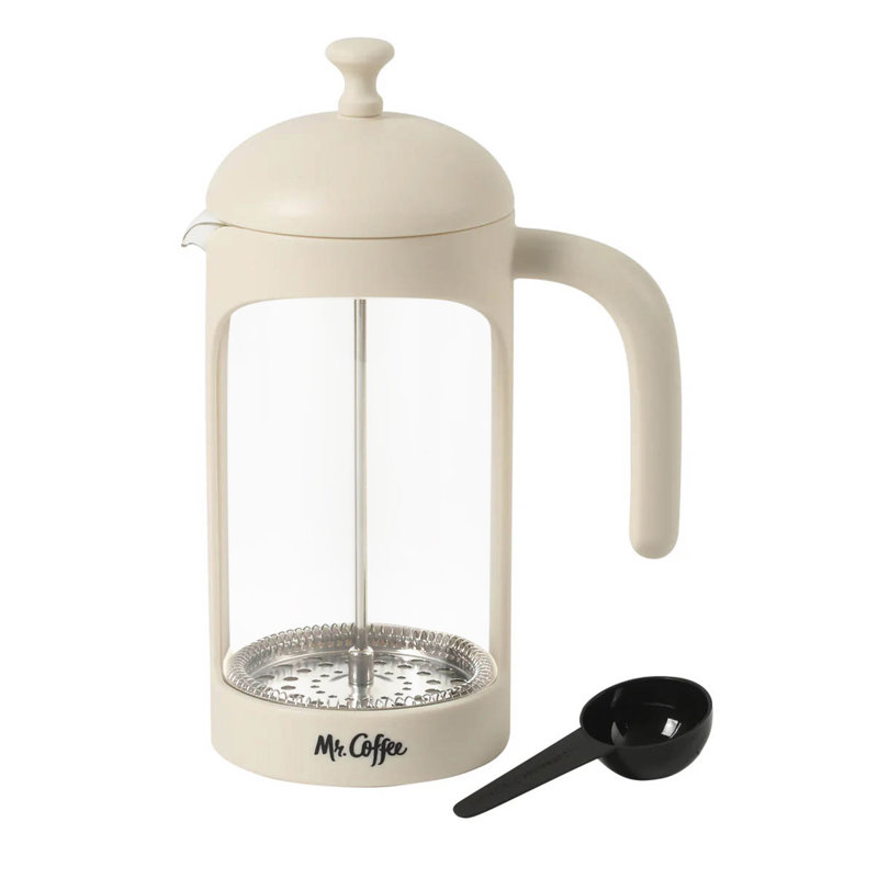Cafetière à cafetière 31 onces Mr. Coffee, 9" H x 4" W x 6.5" D, Beige