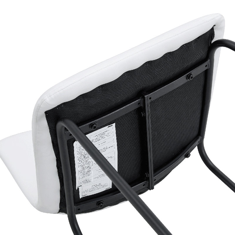 Tabouret de comptoir en similicuir de 25,8 po Hakam, Blanc