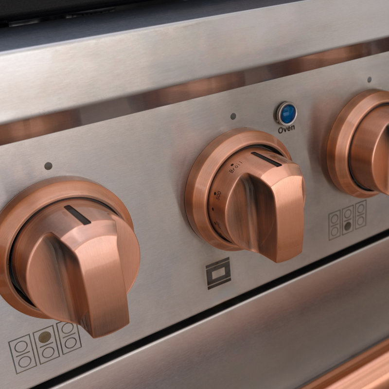 Akicon 36" Stainless Steel Convection Gas Range with 6 Burners