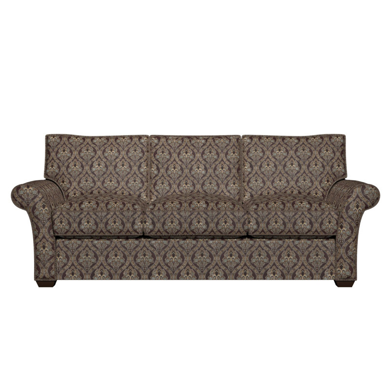 Brocart brodé, Brun / Gris