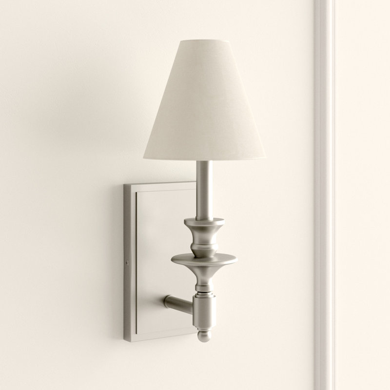 Applique murale articulée à 1 lumière Alarins, Nickel satiné