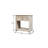 28" White Solid Wood Distressed One Drawer Nightstand