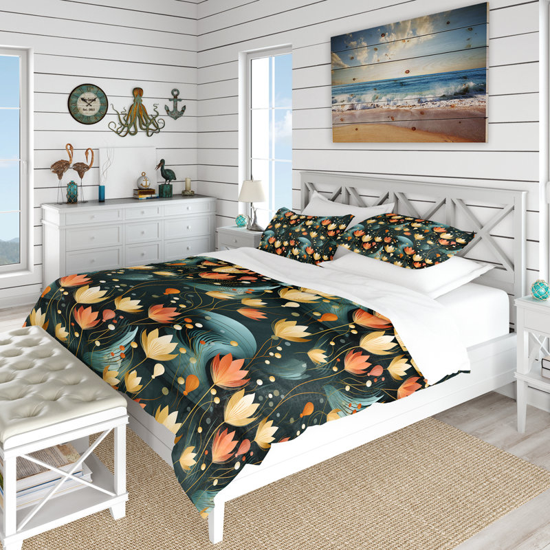 Ensemble de housse de couette Modern Oasis Hues In Botanical World - Tropical