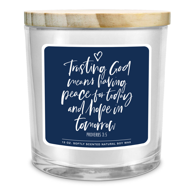 Fresh Scented Jar Candle with Glass Holder