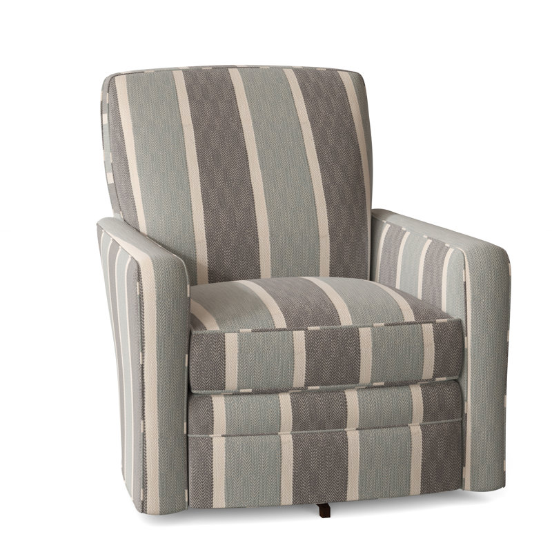 Idana Upholstered Swivel Armchair, Handsome 31 White Performance Twill, Yes