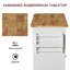 Îlot de cuisine sur roulettes Homcom, chariot à roulettes avec plateau en bois d'hévéa, porte-épices, porte-serviettes et tiroirs pour la salle à manger, blanc-45965458