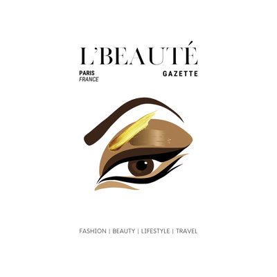 L'Beaute French Beauty Magazine Cover With Golden Eyeshadow And Makeup by Design Harvest - Wrapped Canvas Print