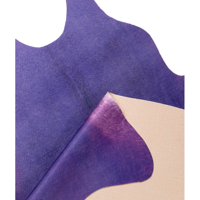 Tapis mauve en similicuir Novelty Helmine, Nouveauté 5 pi 3 po x 7 pi 7 po
