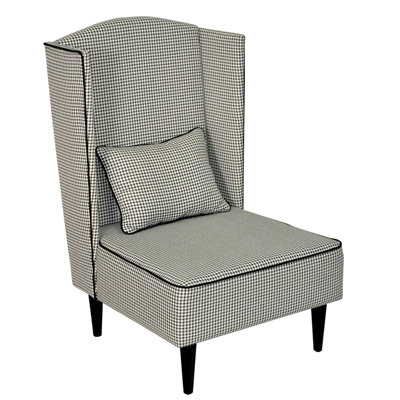 Pastel Upholstered Wingback Chair