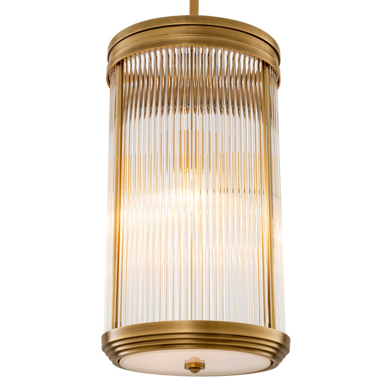 Luminaire suspendu cylindrique unique à 3 lumières Rousseau