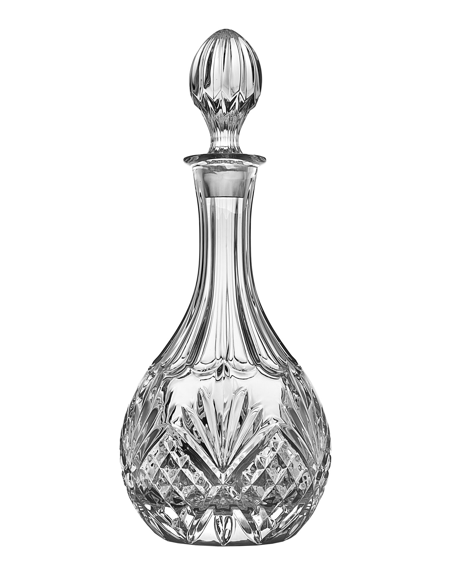 Godinger Silver Art Co Dublin Crystal Round Wine Decanter 28oz ...