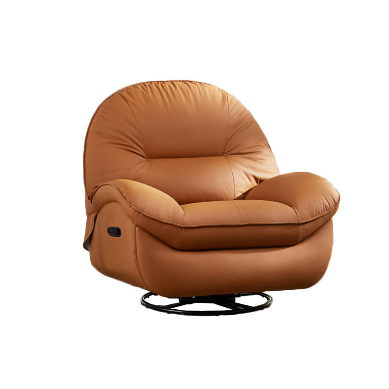 Nyzaiah Faux Leather Recliner, Brown