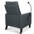 Adjustable Recliner Chair For Adults - Gray Fabric With Phone Holder & Cup Holder, Comfortable Reclining Bedroom And Living Room Use-1801057679