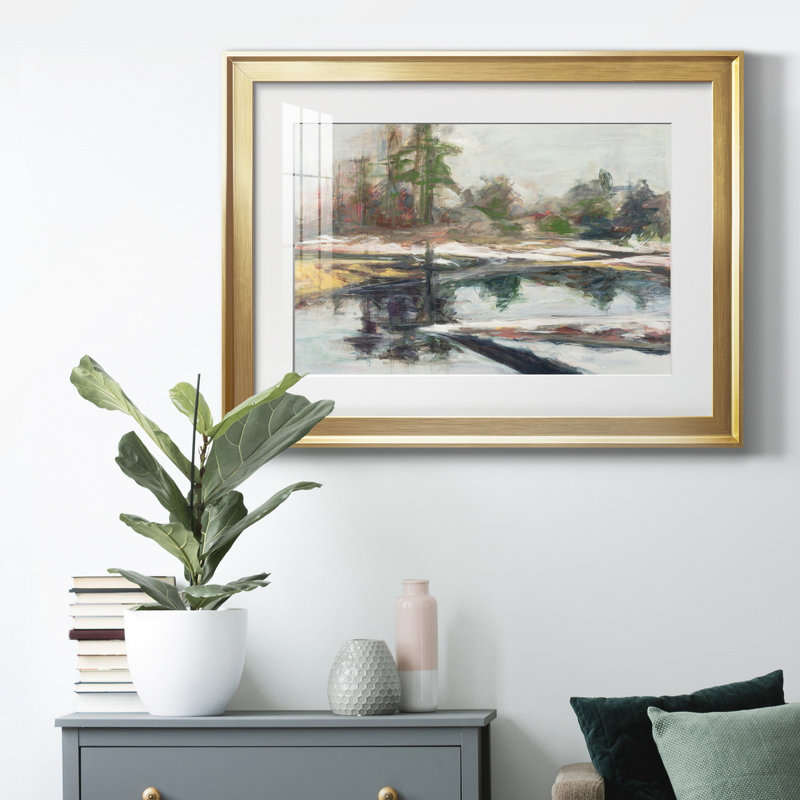 «Quiet Reflection», reproduction sur toile encadrée, H 18,5 po x l 24,5 po x P 1,5 po, Encadrement doré