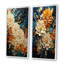 Tourbillon botanique orange sarcelle II - ensemble d'art mural abstrait de 2 art mural moderne pour la décoration intérieure-1784408704-1784408707