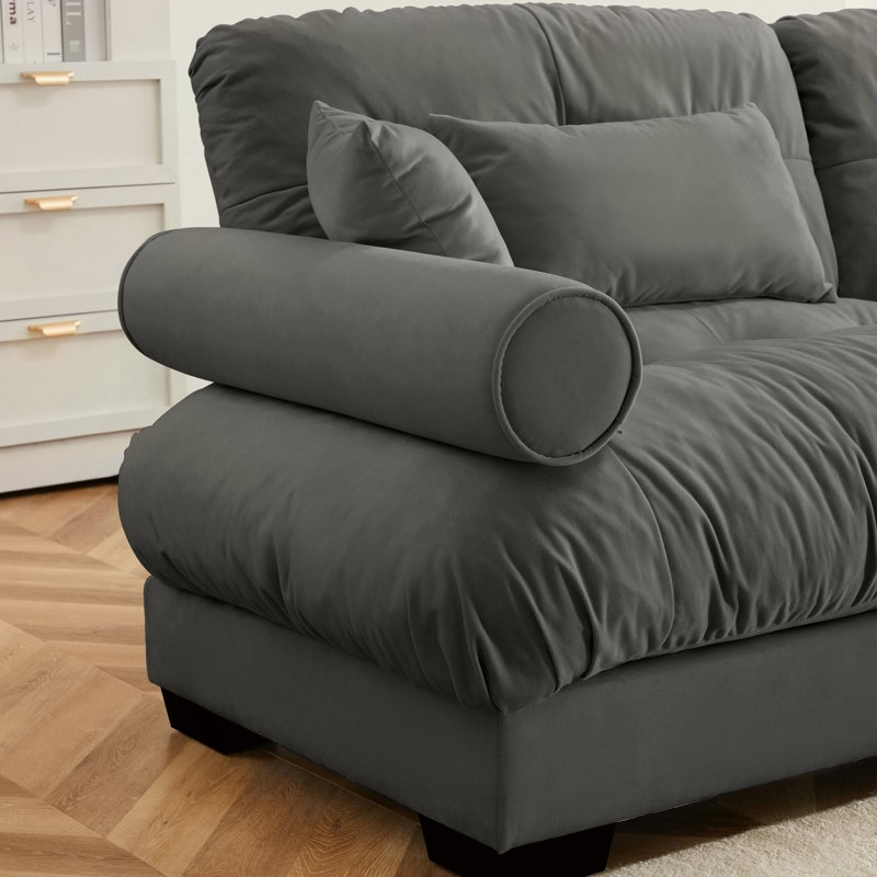 Milano Sofa LSF W/3 pillows - Gray