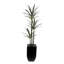 71"H  Artifical Yucca Tree with Pebbles in Black Tin Planter-39832109