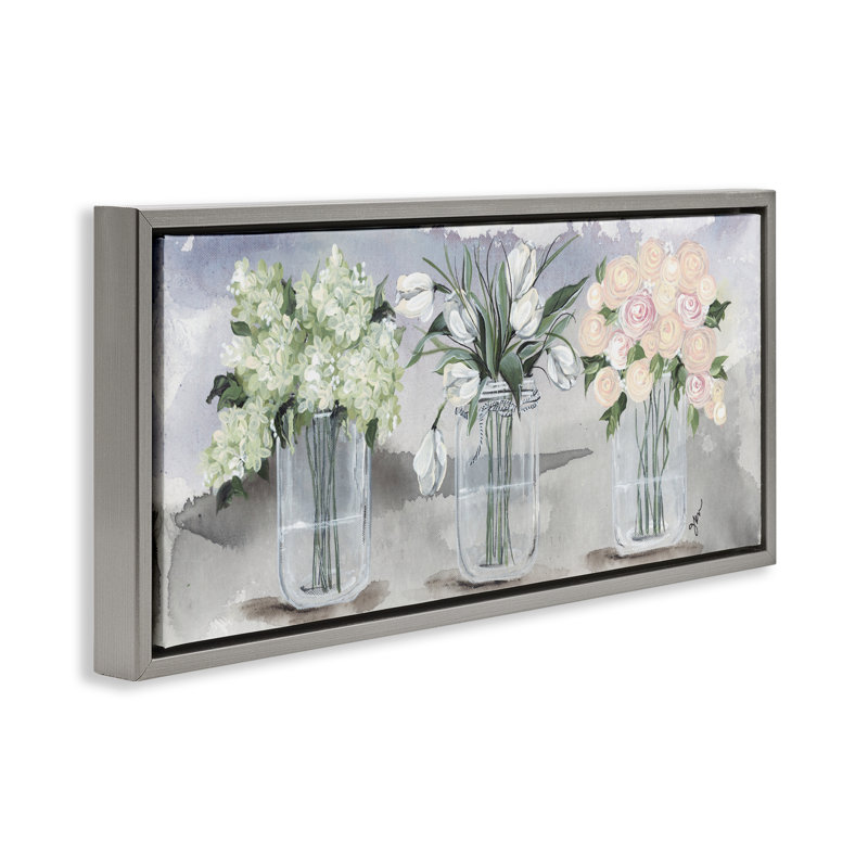 Cadre flottant Mason, H 11 po x l 25 po, Cadre flottant gris lustré