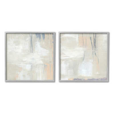 «Beige Abstract Collage Composition», ensemble de 2 estampes numériques par Annie Warren