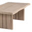 Table basse d'extérieur en bois d'eucalyptus brossé naturel Ladarius