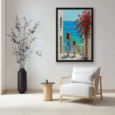 Canvas Wall Art Tunisia Sidi Bou Said Print, Mothers Day Gift From Daughter-2 Vintage Poster Print Home Decor