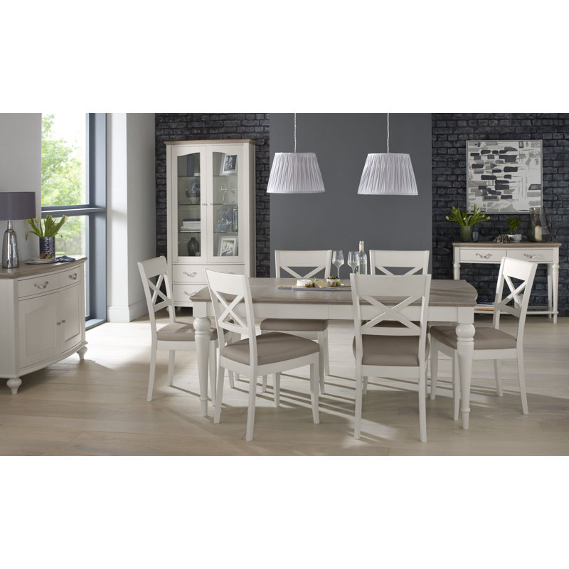 Dimas Display Cabinet, Soft Grey/Grey Washed Oak