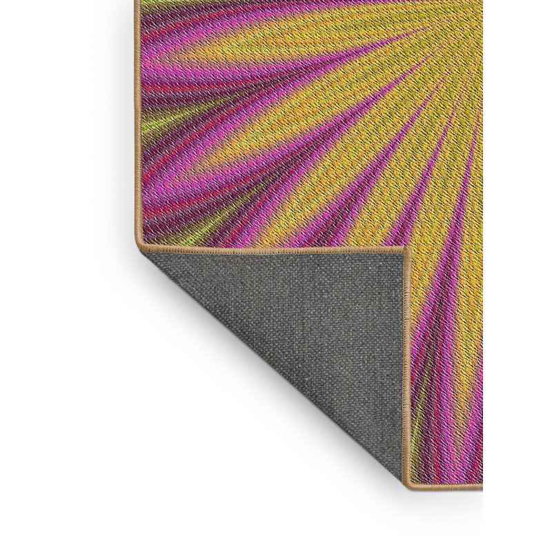 Tapis mauve / olive Power Loom, Rectangle 6 pi x 9 pi