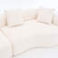 Chenille blanche 4 places Home - éponge 30D, dureté 60, tissu de qualité artisanale pour appartement