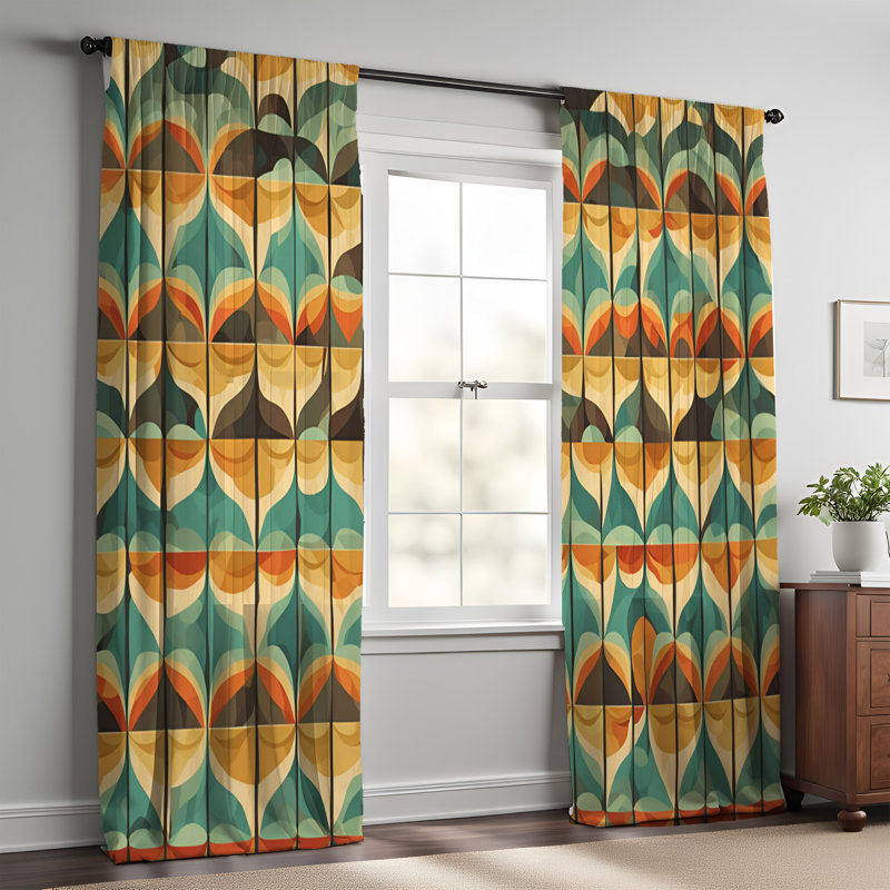 Paire de rideaux semi-transparents en polyester Sencer, L 20 po x L 82 po