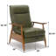Fauteuil inclinable à accoudoirs en bois - vert fougère-1078011985